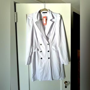 White suit jacket dress